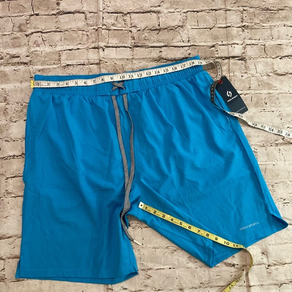 NWT HODO Sports men’s blue shorts 92% polyester, 8% spandex. XXL. - Picture 11 of 12